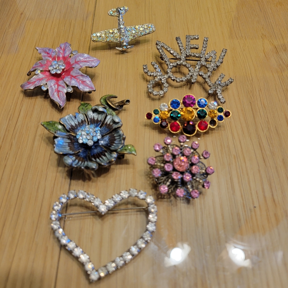 Brooches & Pins set of 7